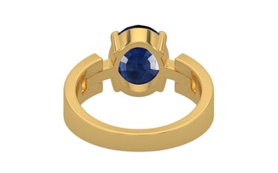 Gold Thailand Blue Sapphire Ring Limited Quality (R8)