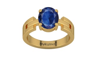 Gold Thailand Blue Sapphire Ring Limited Quality (R8)