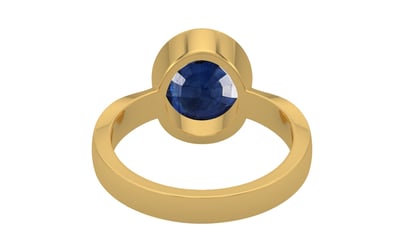 Gold Thailand Blue Sapphire Ring Limited Quality (R9)