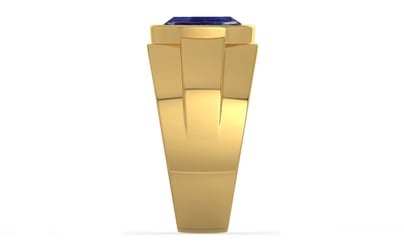 Gold Thailand Blue Sapphire Ring Prime Quality (R1)