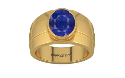 Gold Thailand Blue Sapphire Ring Prime Quality (R1)