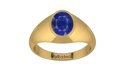 Gold Thailand Blue Sapphire Ring Prime Quality (R12)