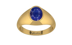 Gold Thailand Blue Sapphire Ring Prime Quality (R12)