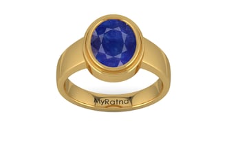 Gold Thailand Blue Sapphire Ring Prime Quality (R3)