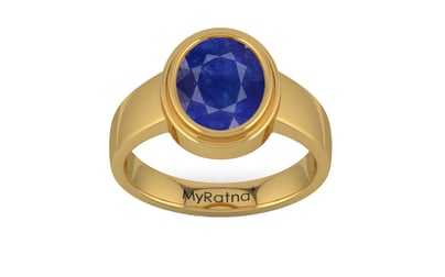 Gold Thailand Blue Sapphire Ring Prime Quality (R3)