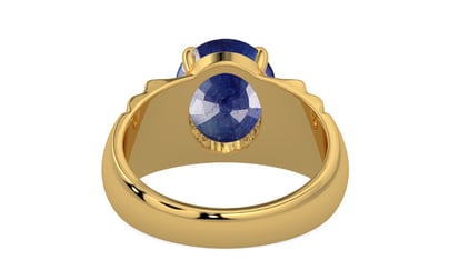 Gold Thailand Blue Sapphire Ring Prime Quality (R4)