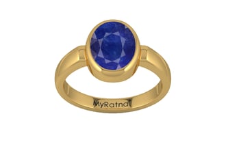 Gold Thailand Blue Sapphire Ring Prime Quality (R6)