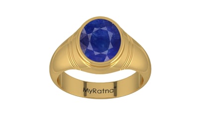 Gold Thailand Blue Sapphire Ring Prime Quality (R7)
