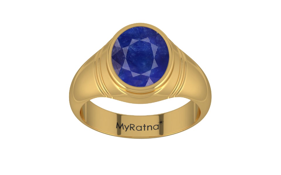 Gold Thailand Blue Sapphire Ring Prime Quality (R7)