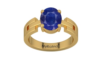 Gold Thailand Blue Sapphire Ring Prime Quality (R8)