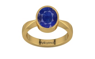 Gold Thailand Blue Sapphire Ring Prime Quality (R9)
