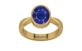 Gold Thailand Blue Sapphire Ring Prime Quality (R9)