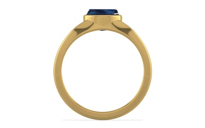 Gold Thailand Blue Sapphire Ring Rare Quality (R10)