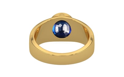 Gold Thailand Blue Sapphire Ring Rare Quality (R10)