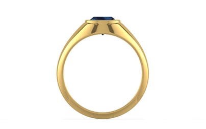 Gold Thailand Blue Sapphire Ring Rare Quality (R12)