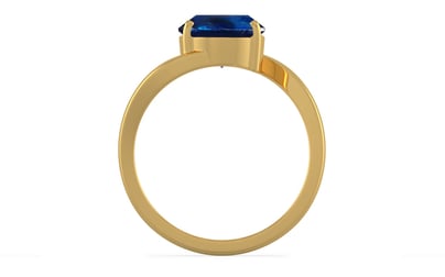 Gold Thailand Blue Sapphire Ring Rare Quality (R2)