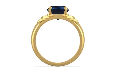Gold Thailand Blue Sapphire Ring Rare Quality (R4)