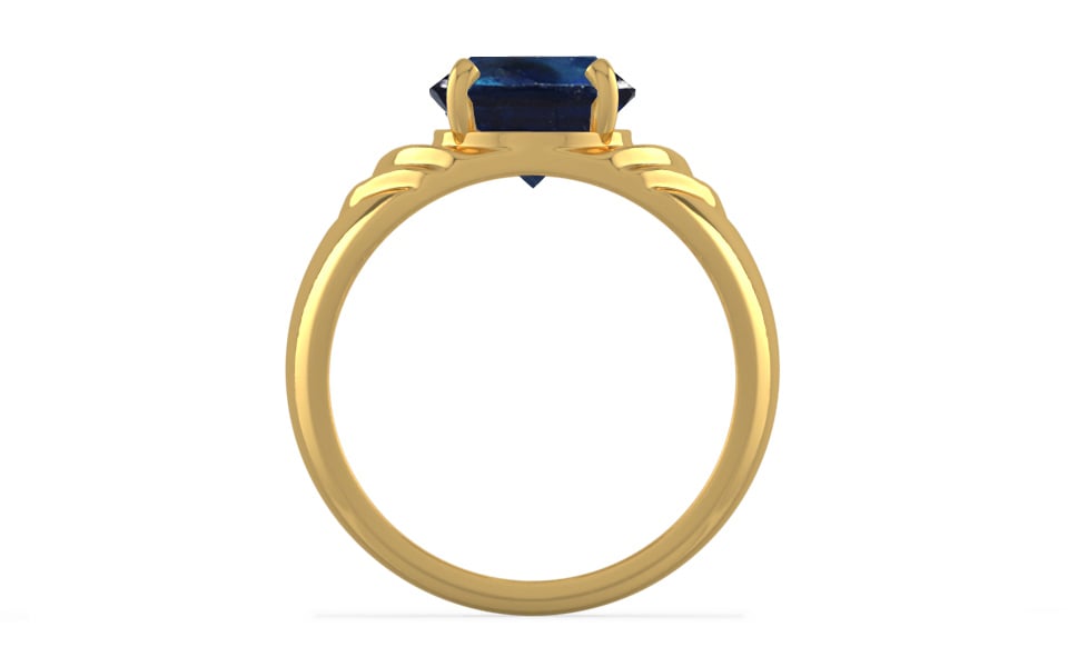 Gold Thailand Blue Sapphire Ring Rare Quality (R4)