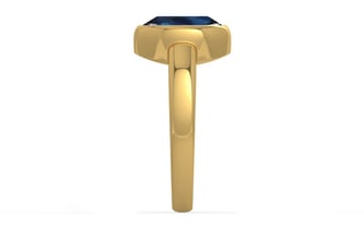 Gold Thailand Blue Sapphire Ring Rare Quality (R6)