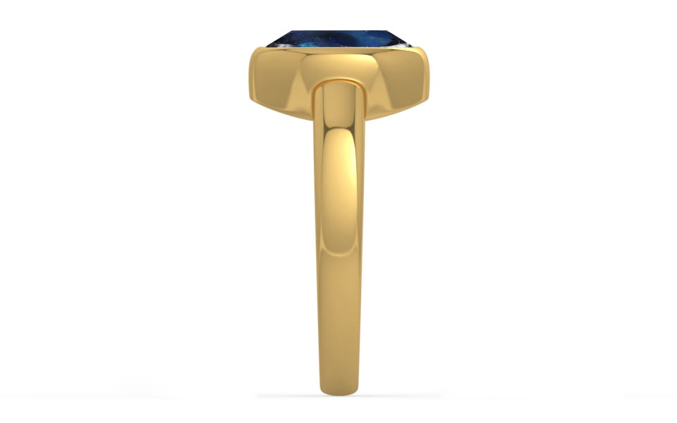 Gold Thailand Blue Sapphire Ring Rare Quality (R6)