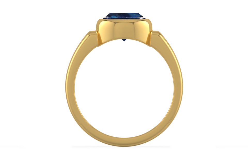 Gold Thailand Blue Sapphire Ring Rare Quality (R6)