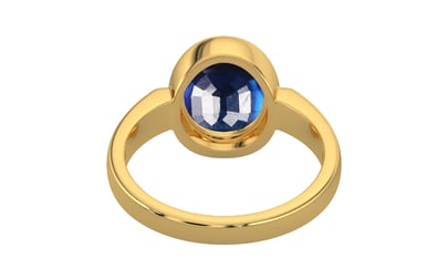Gold Thailand Blue Sapphire Ring Rare Quality (R6)