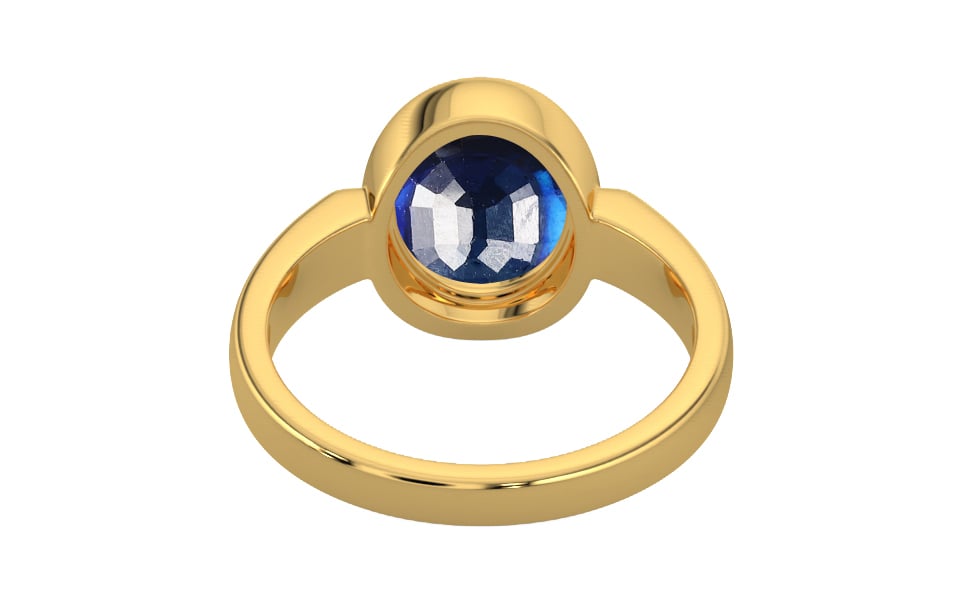 Gold Thailand Blue Sapphire Ring Rare Quality (R6)