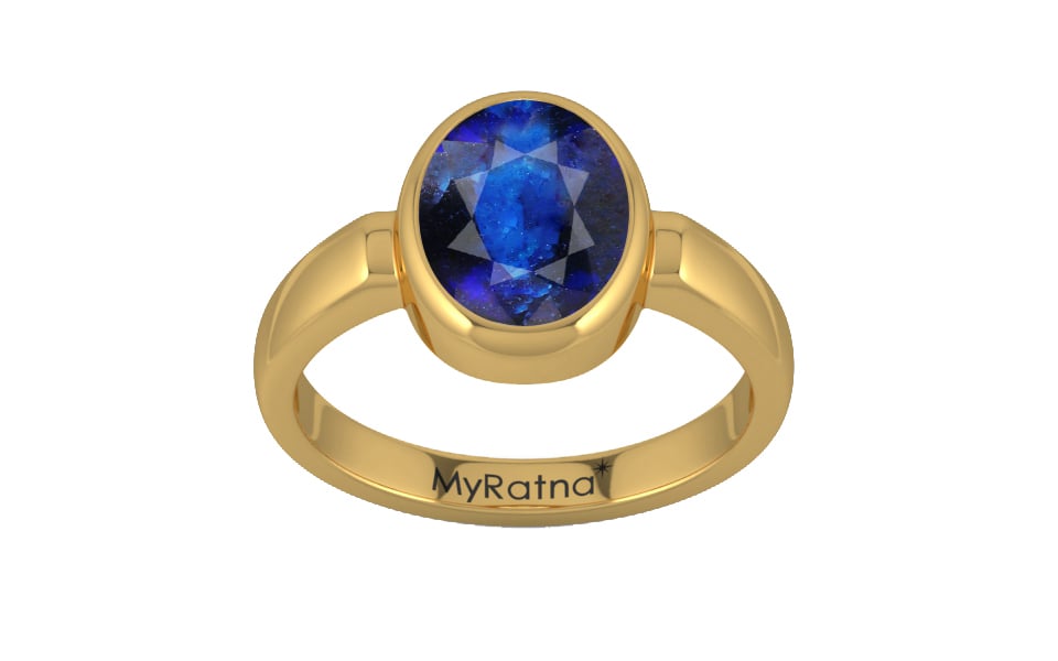 Gold Thailand Blue Sapphire Ring Rare Quality (R6)