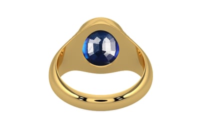 Gold Thailand Blue Sapphire Ring Rare Quality (R7)