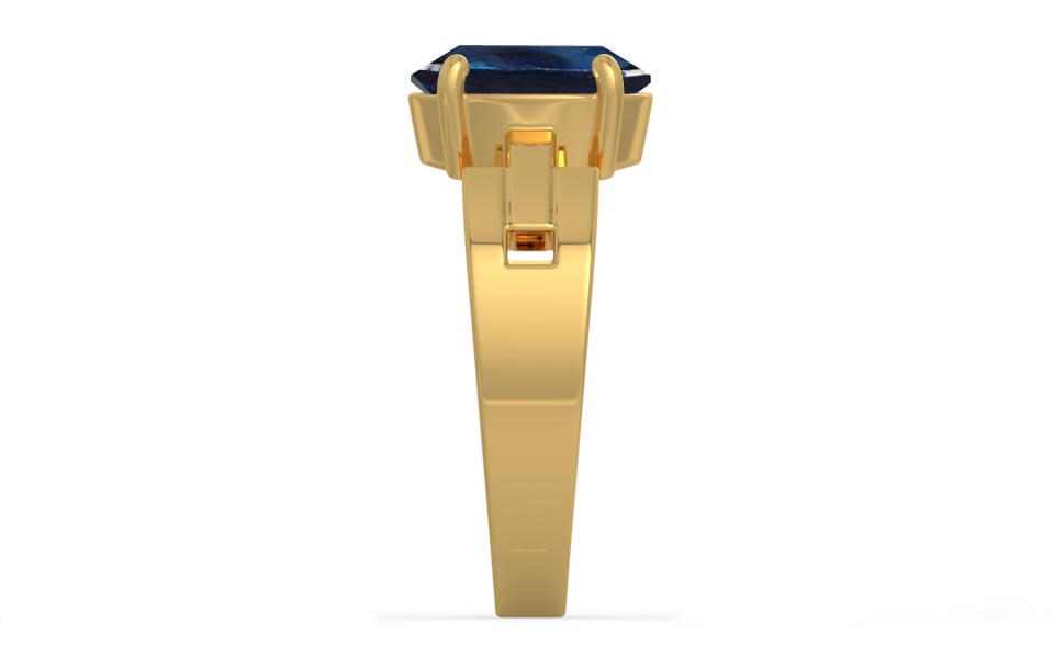 Gold Thailand Blue Sapphire Ring Rare Quality (R8)