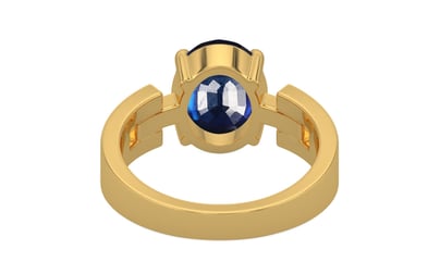 Gold Thailand Blue Sapphire Ring Rare Quality (R8)