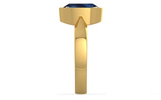 Gold Thailand Blue Sapphire Ring Rare Quality (R9)