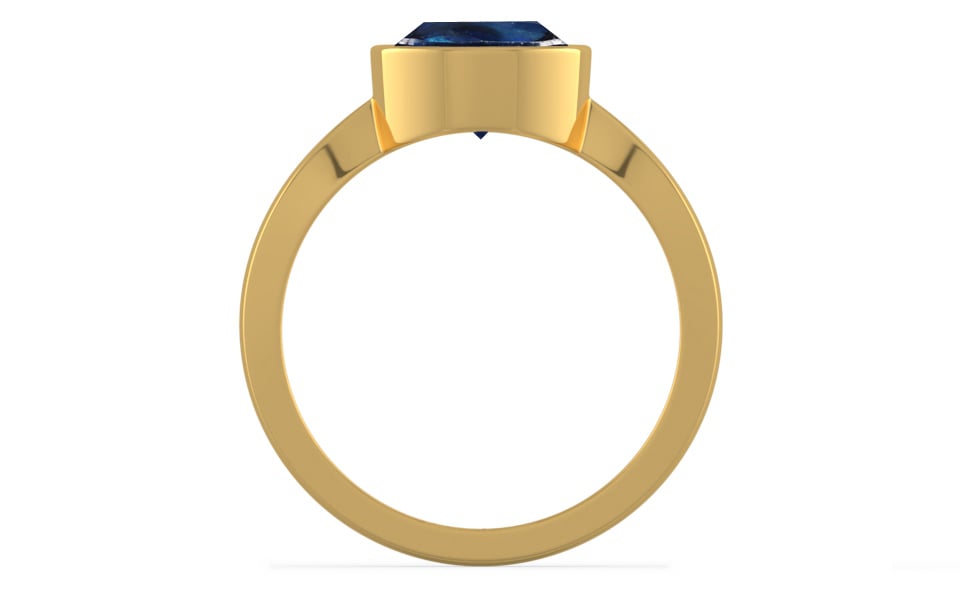 Gold Thailand Blue Sapphire Ring Rare Quality (R9)
