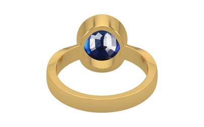 Gold Thailand Blue Sapphire Ring Rare Quality (R9)