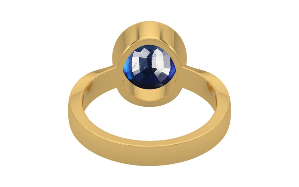 Gold Thailand Blue Sapphire Ring Rare Quality (R9)