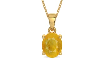 Gold Thailand Yellow Sapphire Pendant Fine Quality (P10)