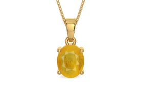 Gold Thailand Yellow Sapphire Pendant Fine Quality (P10)