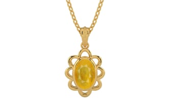 Gold Thailand Yellow Sapphire Pendant Fine Quality (P3)