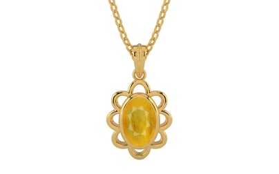 Gold Thailand Yellow Sapphire Pendant Fine Quality (P3)