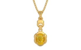 Gold Thailand Yellow Sapphire Pendant Fine Quality (P6)