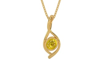 Gold Thailand Yellow Sapphire Pendant Limited Quality (P1)