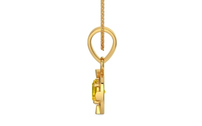 Gold Thailand Yellow Sapphire Pendant Limited Quality (P11)