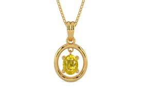 Gold Thailand Yellow Sapphire Pendant Limited Quality (P2)
