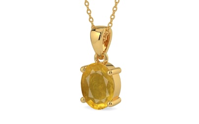 Gold Thailand Yellow Sapphire Pendant Prime Quality (P10)