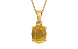 Gold Thailand Yellow Sapphire Pendant Prime Quality (P10)