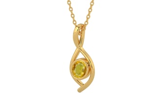 Gold Thailand Yellow Sapphire Pendant Rare Quality (P1)