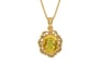 Gold Thailand Yellow Sapphire Pendant Rare Quality (P5)