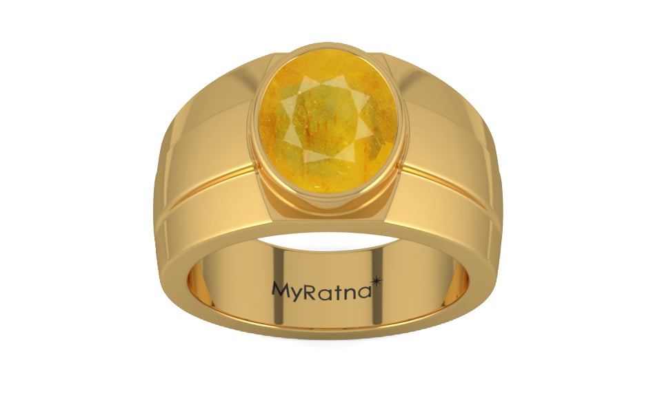 Gold Thailand Yellow Sapphire Ring Fine Quality (R1)