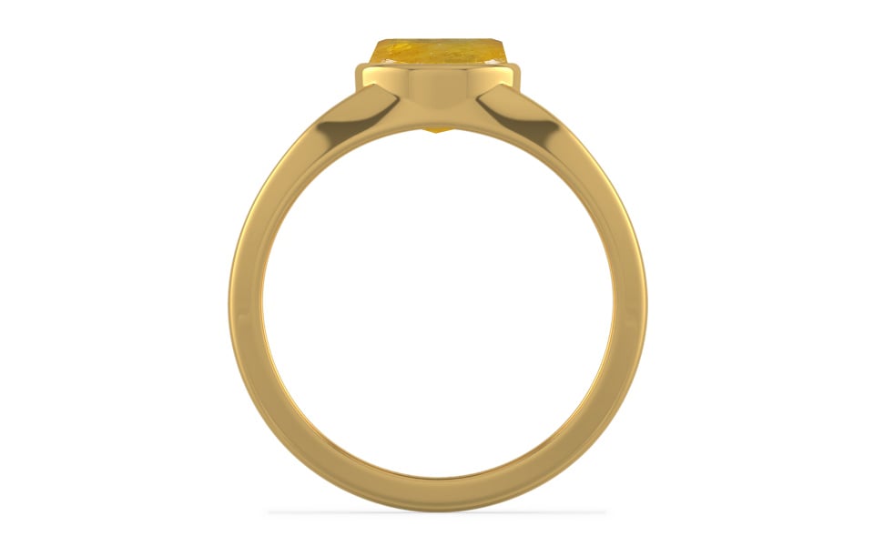 Gold Thailand Yellow Sapphire Ring Fine Quality (R10)