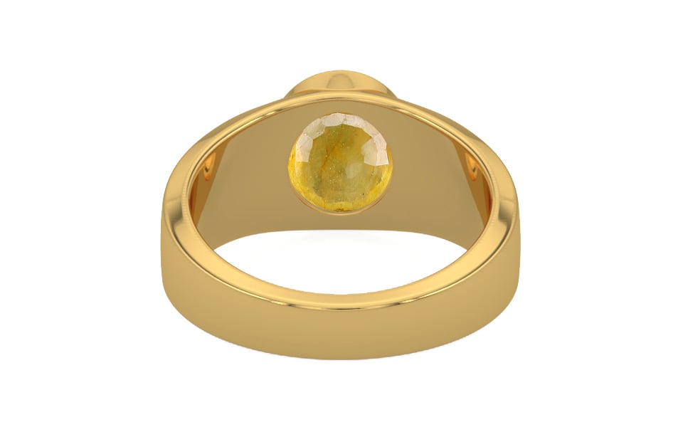 Gold Thailand Yellow Sapphire Ring Fine Quality (R10)